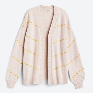 Les Serein Petunia Long Sleeve Open Cardigan NWOT Size M